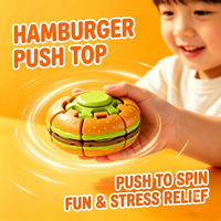 Pelota Antiestrés 3D de Hamburguesa para Halloween y Navidad, Personalizable al por Mayor, Grabado de Lujo, Regalo Corporativo para Aliviar el Estrés en Días Festivos