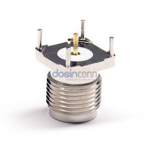 Precio de fábrica Latón Niquelado SMA Recto Hembra A través del agujero Conector Tipo de soldadura para PCB - Product Image 5