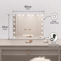 Miroir de maquillage Joystar Hollywood avec ampoules LED à intensité variable 6500K, miroir de vanité éclairé, miroir de maquillage de table pour chambre à coucher