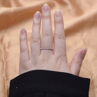 Bague pour femme en argent sterling 925 plaqué or 18 carats ins européens et américains Bagues de mariage en cercle uni