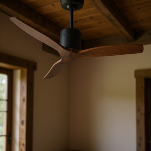 Ventilador de Techo YUHAO de 52 Pulgadas, Negro Mate, 3 Aspas, Motor DC, Flujo de Aire Reversible, para el Hogar - Product Image 2