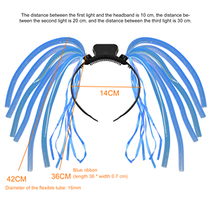 Bandeau LED Lumineux pour Dreadlocks, Accessoire Cheveux Clignotant pour Enfants et Adultes, Idéal pour Anniversaires, Carnavals, Fêtes, Fournitures en Gros - Product Image 6