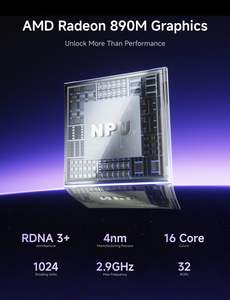 Aggloméré Minisforum AI X1 Pro-370 Mini PC <span class=keywords><strong>AMD</strong></span> Ai 9 Hx 370(12c/24t) 32 Go DDR5 1 To SSD Ordinateur de bureau 2xUSB4 Sortie <span class=keywords><strong>AMD</strong></span> <span class=keywords><strong>Radeon</strong></span> - Product Image 3