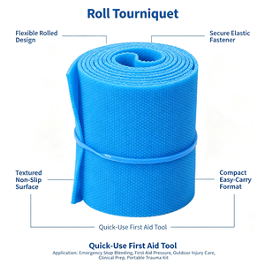 Torniquete Médico Desechable para Pruebas de Sangre, Primeros Auxilios, Rescate, Torniquete de TPE - Product Image 1