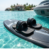 Offre Spéciale Tendance : Fixations de Planche de Surf en Mousse Noire Rembourrée, Sangles de Kiteboard, Repose-Pieds Efoil à Traction Rainurée et Réglables