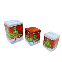 Boîtes en fer blanc carrées personnalisées de qualité alimentaire pour thé et café, emballages métalliques écologiques et recyclables pour boissons