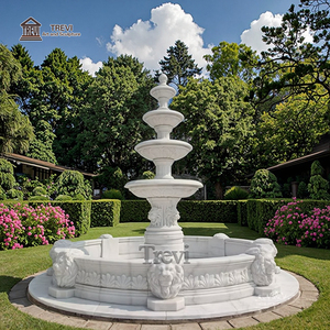 Su misura intagliato a mano pietra naturale fontana cascata in marmo per la decorazione del giardino - Product Image 6