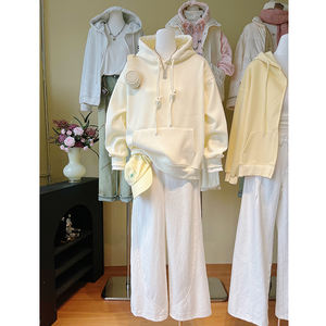 <span class=keywords><strong>Sudadera</strong></span> con Capucha Holgada de <span class=keywords><strong>Jersey</strong></span> Informal de Color Sólido de Alta Calidad, Antiencogimiento, para <span class=keywords><strong>Mujer</strong></span>, Otoño Invierno - Product Image 4