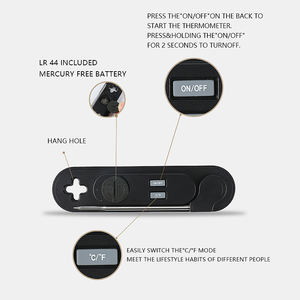Thermomètre numérique à sonde pliante en acier inoxydable Thermomètre d'eau et d'huile de qualité alimentaire à usage domestique pour barbecue Nouveau design - Product Image 5