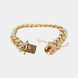 สร้อยข้อมือโซ่ประดับพลอยเทียมแฟชั่นคุณภาพสูงเครื่องประดับแฟชั่นทันสมัยพร้อมชุบและพลอยเทียมทนทานสำหรับสวมใส่ในชีวิตประจำวัน - Product Image 3