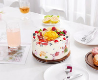 Grand saladier polyvalent en verre écologique avec couvercle en bois d'acacia pour desserts, fruits, chips et pâtes