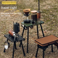 Table de jardin pliante moderne en fer et tissu Oxford – Tabouret portable pour camping, pêche et pique-nique