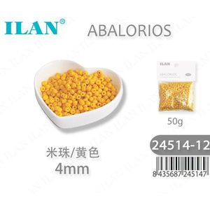 Perline di Riso Ilan Abalorios 4mm Gialle 50g per Creazione di Gioielli Artigianali - Product Image 1
