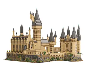 MOYU Block MOC Creative Magic School Castle Micro Building Block Toys Harr Potter Castle Sets Mini Bricks Sets Education