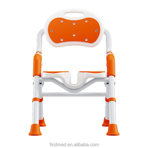 Chaise de douche avec dossier et accoudoirs, siège de bain avec rainure découpée, tabouret de douche antidérapant pour personnes <span class=keywords><strong>âgée</strong></span>s, handicapées, enceintes - Product Image 3
