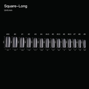 602Pcs 14 Kích Thước Tự Nhiên Vừa Vuông Lời Khuyên Móng Tay Đầy Đủ Bìa Rõ Ràng Gel Nail Mẹo Bán Buôn Với Hộp - Product Image 2