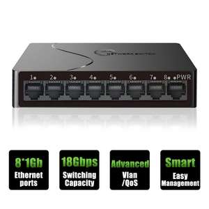 สวิตช์เครือข่ายแบบจัดการผ่านคลาวด์ สำหรับการจัดการเว็บไซต์ รองรับพอร์ต Gigabit 8 พอร์ต ความเร็ว 10/100/1000Mbps พร้อมฟังก์ชัน QoS - Product Image 2