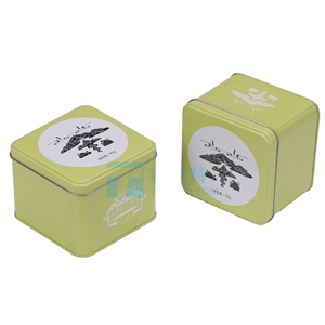 Tea Bag Tin Box 50g Square Green Tea Rose Tea Packaging Manufacturer Customized Iron Box