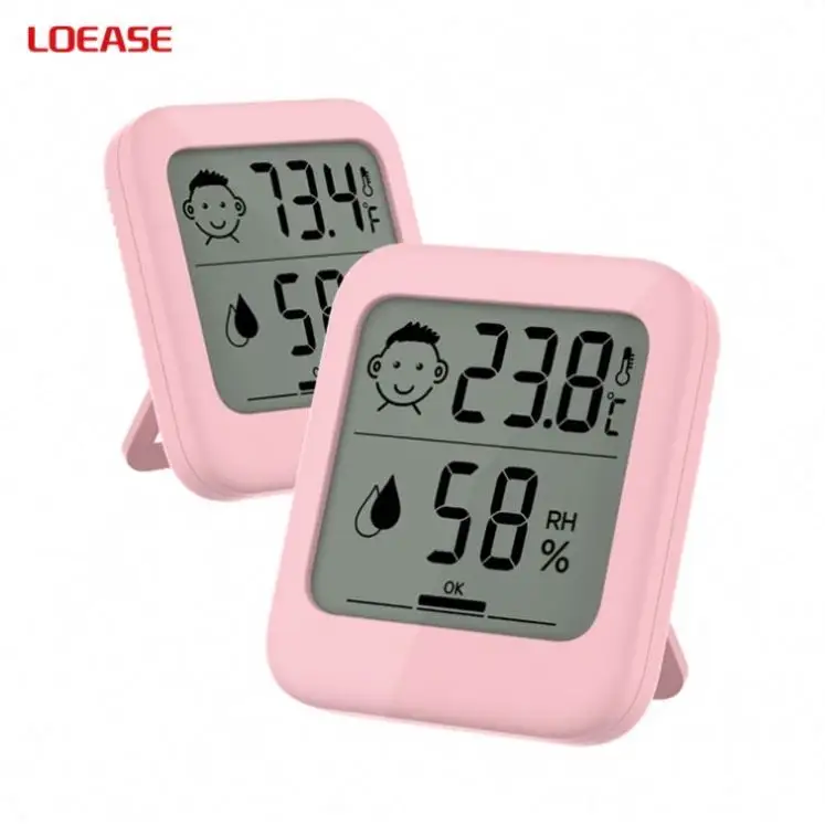 Digital Lcd Thermometer Cheap Price Household Digital Thermometer Hygrometer Lcd Display Clock/Humidity