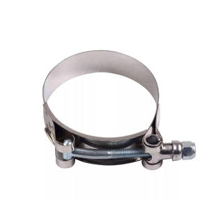 แคลมป์รัดท่อสแตนเลส 304 คุณภาพสูง ยี่ห้อ YUEYANG OEM ขัดเงา สำหรับระบบท่อไอเสียรถยนต์ ขนาดเส้นผ่านศูนย์กลางภายในสูงสุด 90 มม. - Product Image 1