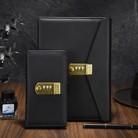 Carnet de notes A5 en similicuir avec serrure à code, journal intime, papeterie créative pour bureau, vente en gros, cadeau