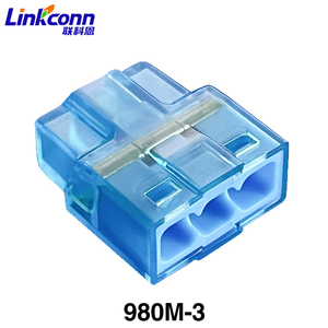 CE Certified 3 Pin Push-<b>In</b> Wire Connector Terminal Block Wire Power Connector Quick Wire Terminal Connector Accessories 980M-3P - Product Image 2