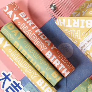 Venta al por mayor 80g cumpleaños Macaron papel tisú Kraft 43*300cm regalo de lujo embalaje personalizado rollo de papel de regalo - Product Image 2