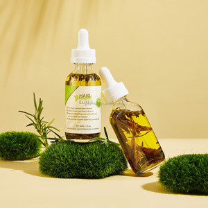 Oem/ODM hữu cơ tự nhiên Ayurvedic các loại thảo mộc hương thảo dầu tóc Điều trị tóc mọc lại thuốc bổ tóc tăng trưởng huyết thanh dầu - Product Image 1