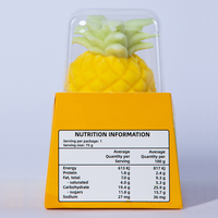 Ananas divin en forme de fruit certifié halal 3D Durians banane faible en gras 75g boîte de crème glacée cryoconservée prête à manger 12 mois
