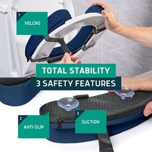 Cojín de asiento de inodoro SUREWALHOME, cojín portátil para sentarse, espuma de alta densidad para una mayor comodidad, elevación, cojín de fácil limpieza - Product Image 5
