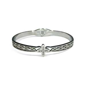 Christian Cross-Shaped <b>Bangles</b> Elegant Religious Bracelets with Durable Material - Product Image 1