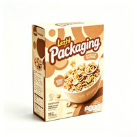 Scatola di Cartone per Cereali con Stampa Personalizzata del Logo, Scatola per Conservazione Cereali, Scatola Ecologica per Biscotti