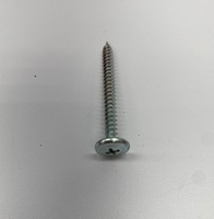 Homn Reen C1022 Steel Material CR3+ Zinc Plated Finish Truss Head PH Small Tapping Screw 1-7/8" Length Full Thread Size #8 High