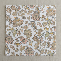 Nappe ronde florale longue jusqu'au sol, imprimé botanique rose poudré et jaune, pour mariage et banquet