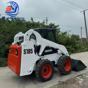 S185 Skid Steer Loader 924kg Rated Load 2023 Model White with Red Accents Engine <b>Used</b> for Sale - Product Image 1
