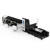 Équipement de découpe laser de tubes entièrement automatique 3000W 6000W, découpeuse industrielle de tuyaux, 2 mandrins, machine de découpe laser de tubes à fibre 6024