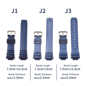 Bracelet de montre en silicone coloré de 16 mm pour la plongée sportive, bracelet de remplacement pour les séries <span class=keywords><strong>Casio</strong></span> 9052 <span class=keywords><strong>5600</strong></span> 6900 - Product Image 2