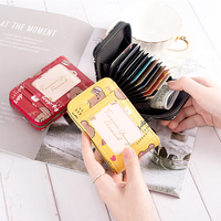 Billetera pequeña con cremallera para mujer, monedero pequeño personalizado de cuero PU RFID