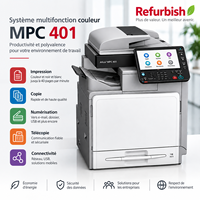 Imprimante MPC401 Reconditionnée, Photocopieuses MPC 307, Imprimantes pour Ricoh A3, Impresora Photocopieur