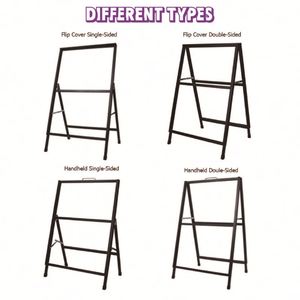 Tablero de letrero de pavimento para exteriores, precio a granel, tablero sándwich plegable de doble cara, soporte de cartel doble con Marco en A - Product Image 4