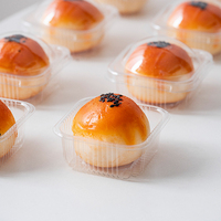 Boîtes carrées transparentes de qualité alimentaire avec couvercle petit plateau en plastique transparent pour gâteau de lune en PET