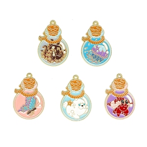 Botella de poción Animal marino Medusas Pulpo Cangrejo Esmalte Océano <span class=keywords><strong>Mar</strong></span> Encantos para <span class=keywords><strong>la</strong></span> fabricación de joyas - Product Image 1