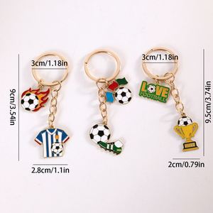 Creative Football Trophies Metal Keychains Athlete Souvenirs Pendants Ball Ornaments Small Gifts Wholesale Customizable - Product Image 3