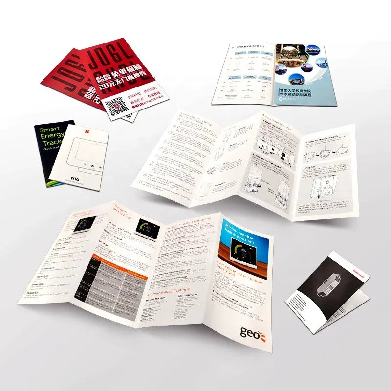 Serviços de Impressão de Folhetos de Design Personalizado de alta Qualidade Catálogo de Folhetos Serviços de Impressão de Folhetos de Publicidade Comercial