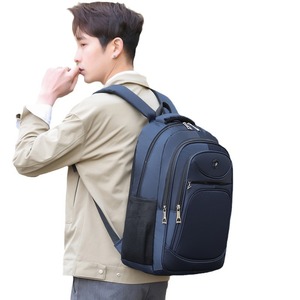 Men's <b>Backpack</b> <b>Large</b> Capacity 20-35L Business Travel Solid Color Gray Black Blue Soft Handle Interior Zipper Pocket - Product Image 5