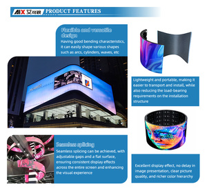 Trong nhà linh hoạt trong suốt Màn hình hiển thị LED AD 3D mềm trong suốt Màn hình LED trong nhà linh hoạt tra - Product Image 4