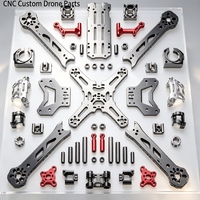 Usinage CNC 5 axes sur mesure pour la fabrication de pièces de drones en aluminium, acier inoxydable, bronze, cuivre, composants de rechange pour ailes d'UAV