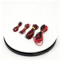 Cable de Silicona Veroncable 10AWG con Cobre Estañado, 100m de Longitud, Voltaje Nominal 240V/600V, Colores Rojo y Negro para Paquetes de Baterías Electrónicas