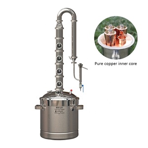 Noyau de cuivre flambant neuf, 50l, de type feu, 4 couches, socle en cuivre, testeur de degrés, vapeur de whisky, cognac - Product Image 1