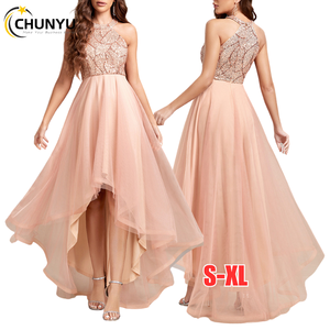 Kleider für Frauen Abendkleider Splice <span class=keywords><strong>Multi</strong></span> Layer Mesh Ärmelloses Halfter Unregelmäßige Pailletten Ballkleid Party Prom Kleider
